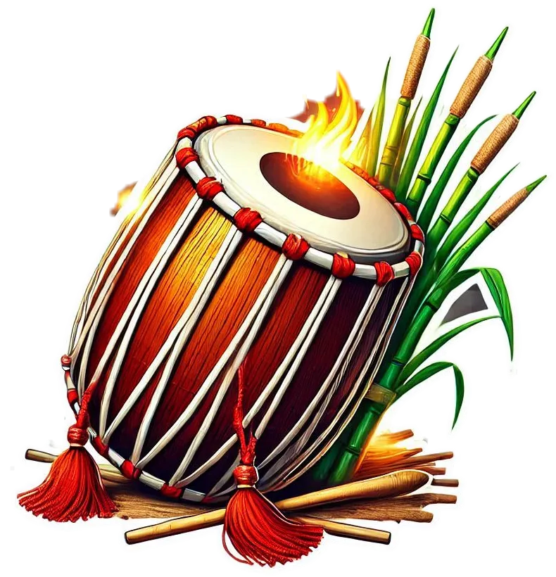 free lohri dhol png for greeting card designs jwr