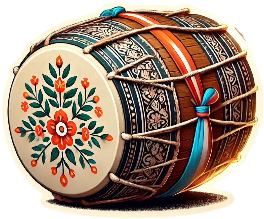 transparent lohri dhol png for festival banners xsh